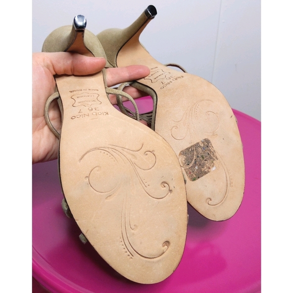 Klub Nico gold high heel filigree ankle 7 stiletto - Picture 5 of 5